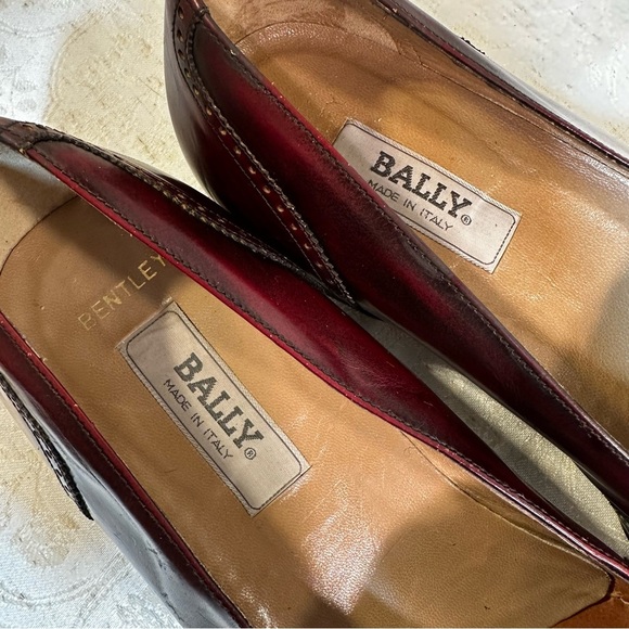Bally “Bentley” Burgundy Italy Leather Kiltie Loafers SIZE 11D MENS Dress Shoes main image 4